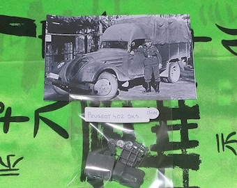 Maquette à assembler et à peindre - Véhicule militaire. Peugeot 402 Dk5 fermé - 1/72.