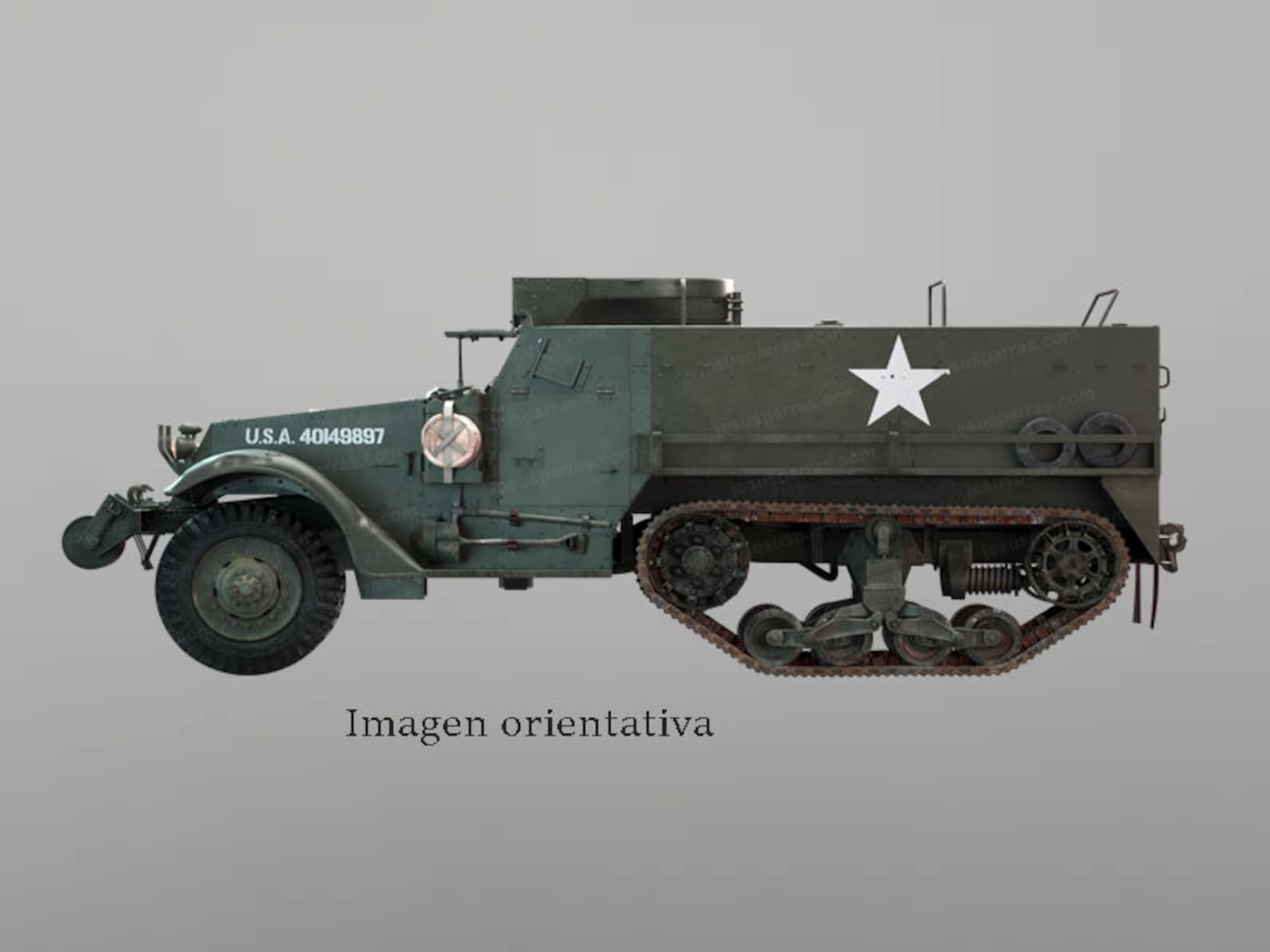 Véhicule militaire M3 Scout car (camion) - Voiture miniature 1/43