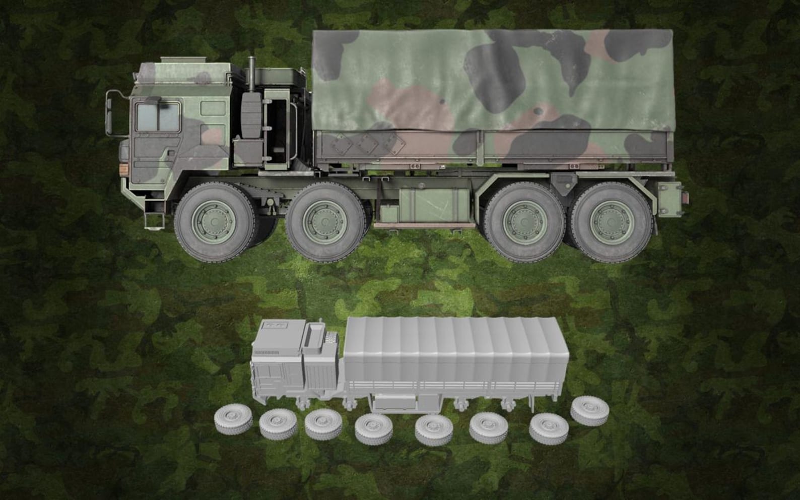 Model Kit for Assembly and Painting - Military Vehicle. MAN HX77 8x8 ...