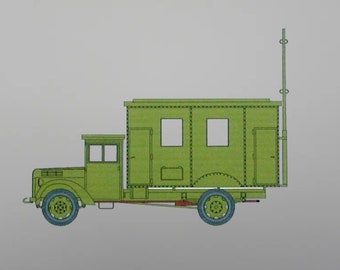 Model kit - Military vehicle. Ford V300S - Germany WWII. 1938/1948.