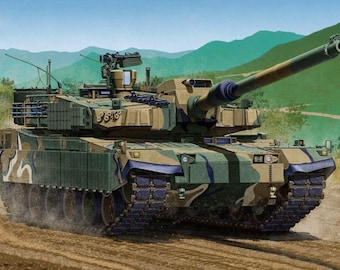 Modelbouwset voor montage en schilderen - Militair voertuig. K2 Black Panther - schaal 1/72.