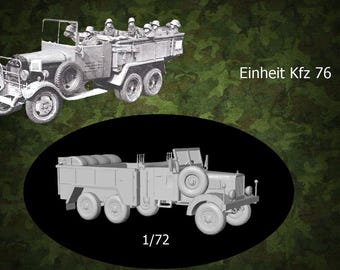 Model kit to assemble and paint - Military vehicle - Einheit Kfz 76 - 1/72