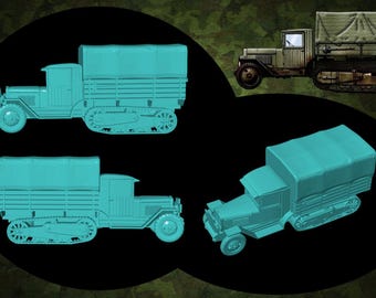 Model kit for assembly and painting - Military vehicle. ZIS 42 halftrack - 1/72