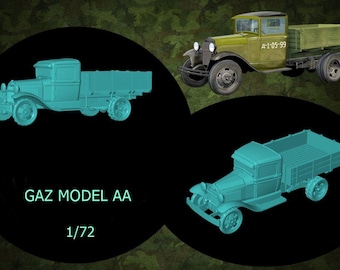 Kit de modelo para montagem e pintura - Veículo militar. GAZ Modelo AA - 1/72