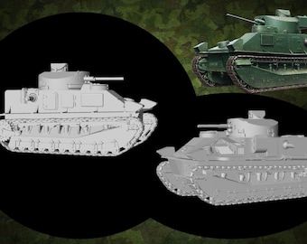 Model kit for assembly and painting - Military vehicle. Vickers Medium Mk2 - 1/72