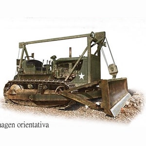 Model kit - Military vehicle. Caterpillar D7 7M Diesel Bulldozer Tractor - USA - WWII 1942.