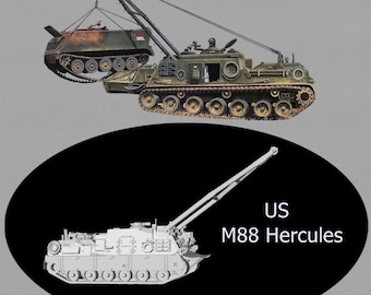 Model kit for assembly and painting - Military vehicle. US M88 Hercules - 1/72