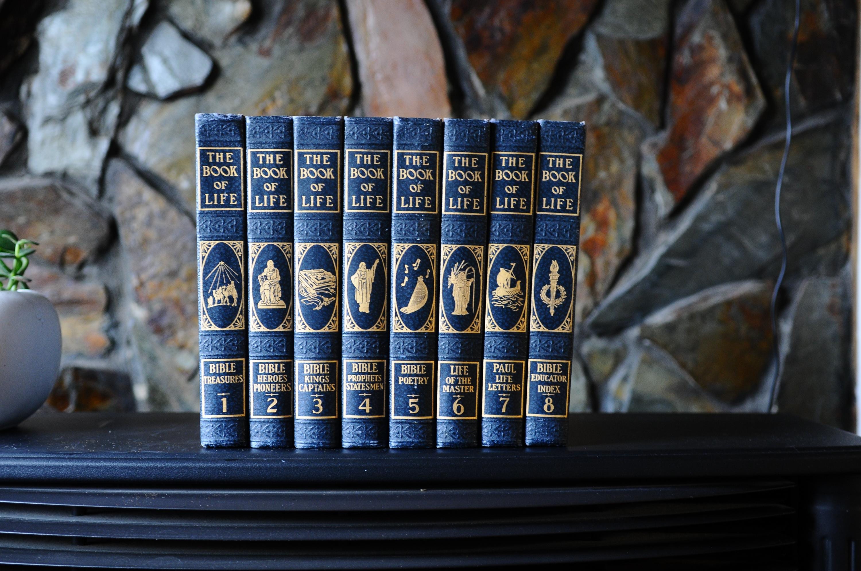 アンティーク 装飾本 ブルー ゴールド Blue and Gold Decorative Books - Etsy
