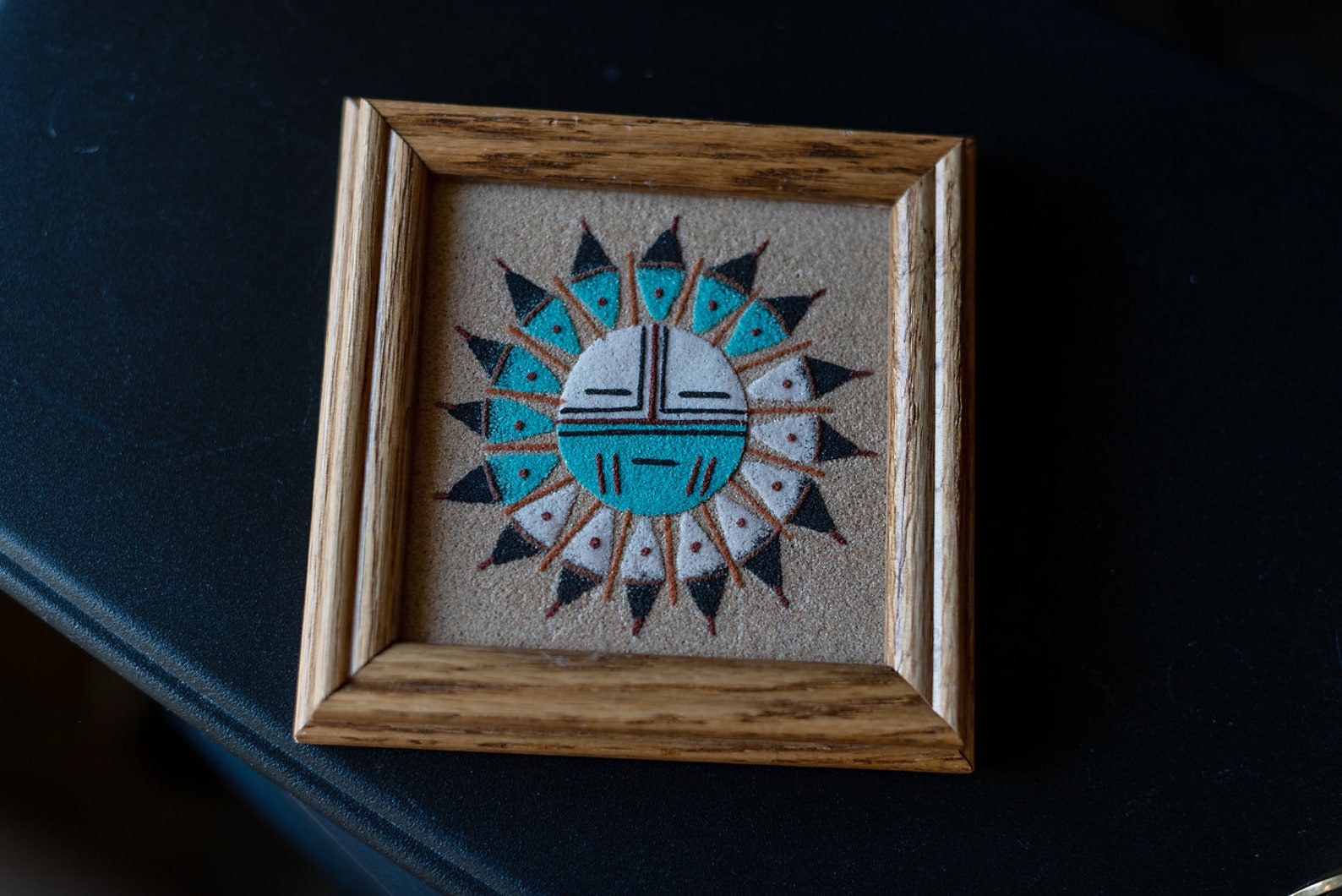 Vintage Navajo Sand Painting Sun Face /Native American Indian Etsy