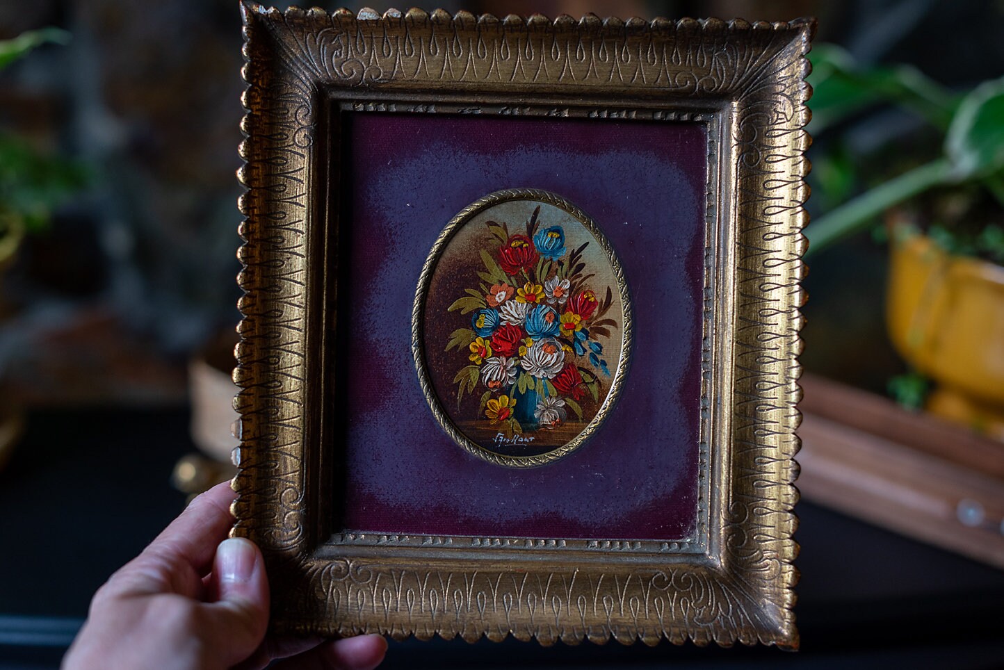 Miniature oil painting by Van Holt a 20th century Dutch Etsy