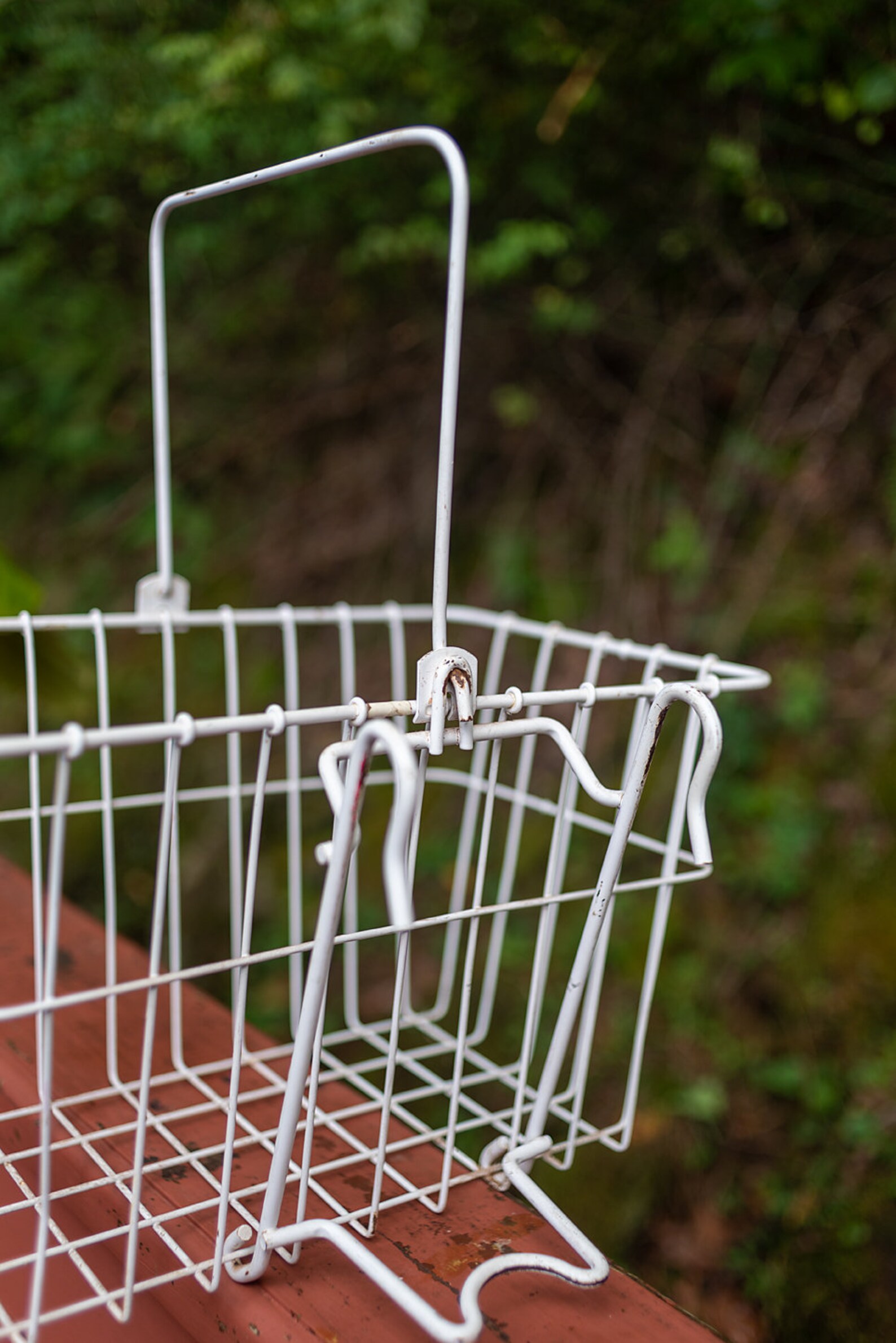 Vintage Removable Wire Bicycle Basket With Bracket /chippy Etsy