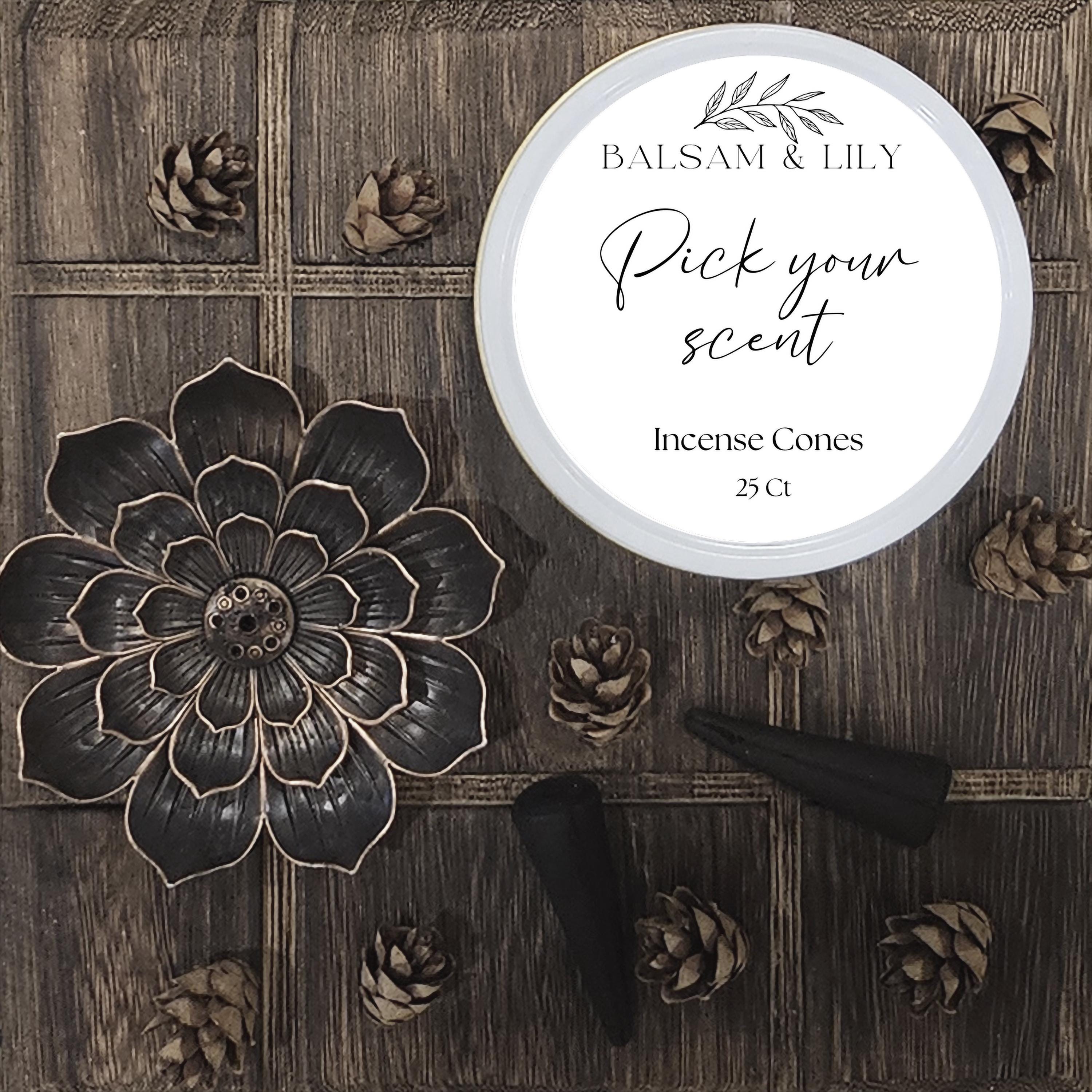 Incense Cones | 2 inch Charcoal Backflow | 25ct | Hand Dripped | Gift Idea | Meditation | Yoga | Reiki