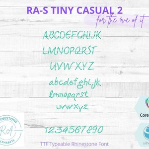 RA-S TIny Casual 2    Typeable Rhinestone Font