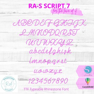 RA-S Script 7   This is a TTF/OTF Typeable Rhinestone Font!