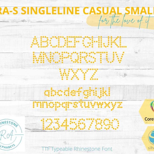 RA-S SIngleline Small FREE Font to Try!   Typeable Rhinestone Font