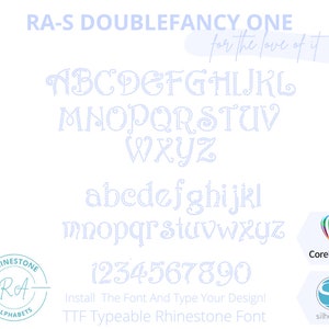 DoubleFancy One Script  Typeable Rhinestone Font