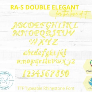 RA-S Double Elegant    This is a TTF/OTF Typeable Rhinestone Font!
