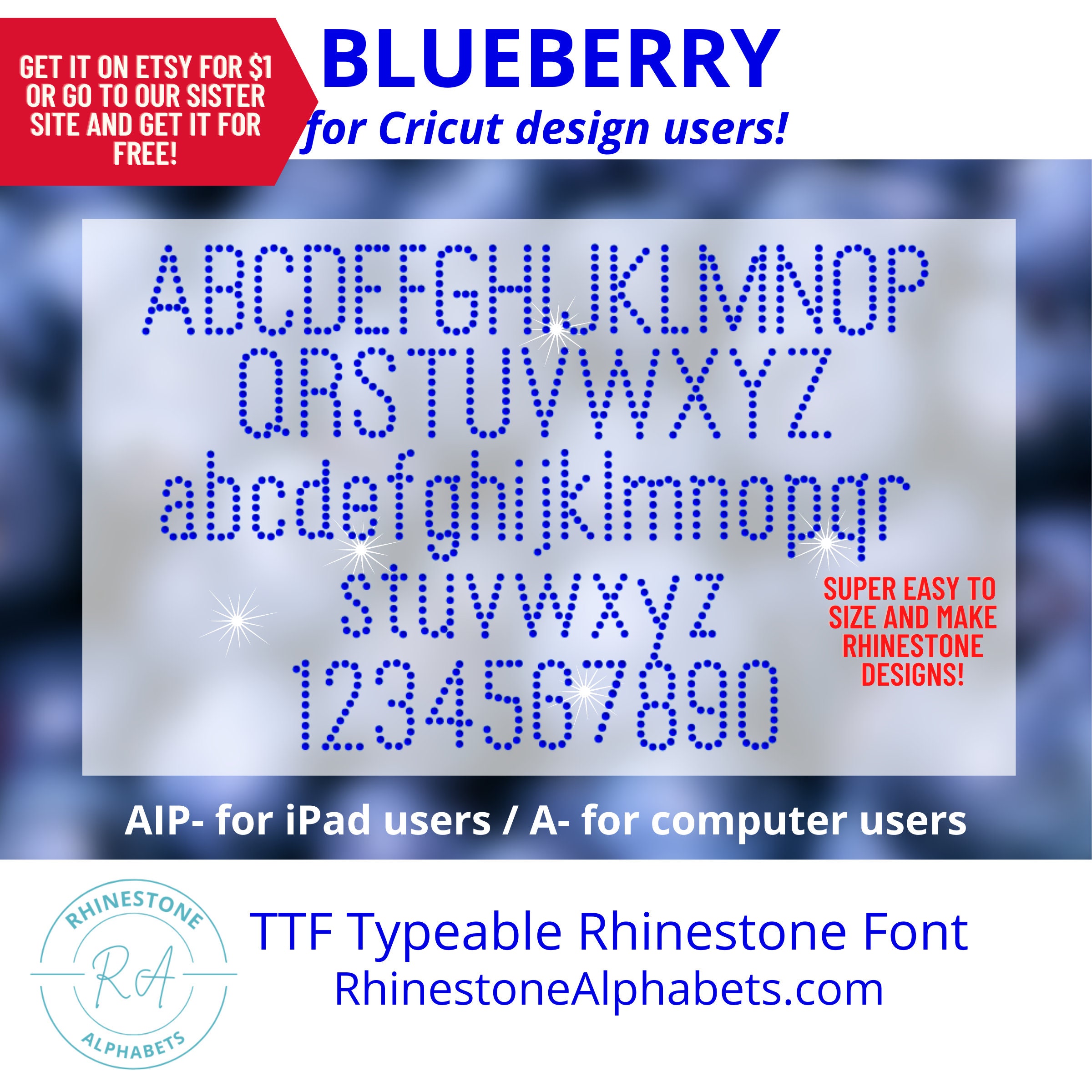 → Lovely Rhinestone font BGARTscript8 - typeable bling diamond font