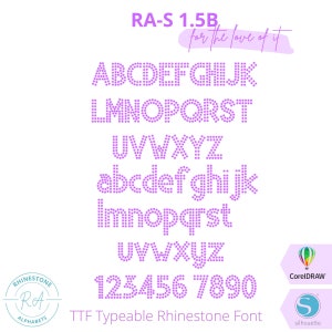 RA-S Round 1.5B   Typeable Rhinestone Font