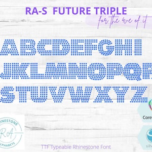 RA-S Future Triple    Typeable Rhinestone Font