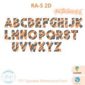 RA-S Round 2D This is a TTF Rhinestone Zebra 2 color font.
