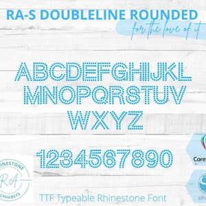 RA-S Doubleline Rounded   Typeable Rhinestone Font
