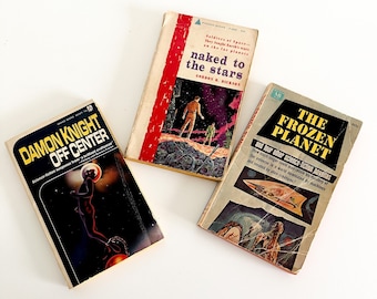 Lot von 3 Vintage Science Fiction Bücher | Sammler Science Fiction Taschenbücher | Vintage Bücher|