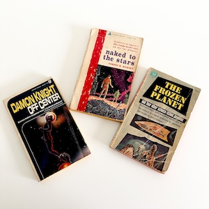 Lotto di 3 libri vintage di fantascienza/Libri tascabili di fantascienza da collezione/Libri vintage/