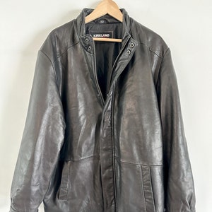 Y2K Kirkland Leather Jacket | Vintage Leather Jacket Size: Large