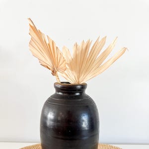 Rustic Brown Glazed Stoneware Jug / Vintage Farmhouse Decor / Hand Thrown Pottery Vase