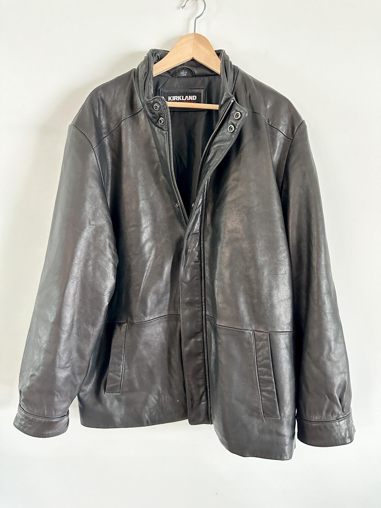 Y2K Kirkland Leather Jacket | Vintage Leather Jacket Size