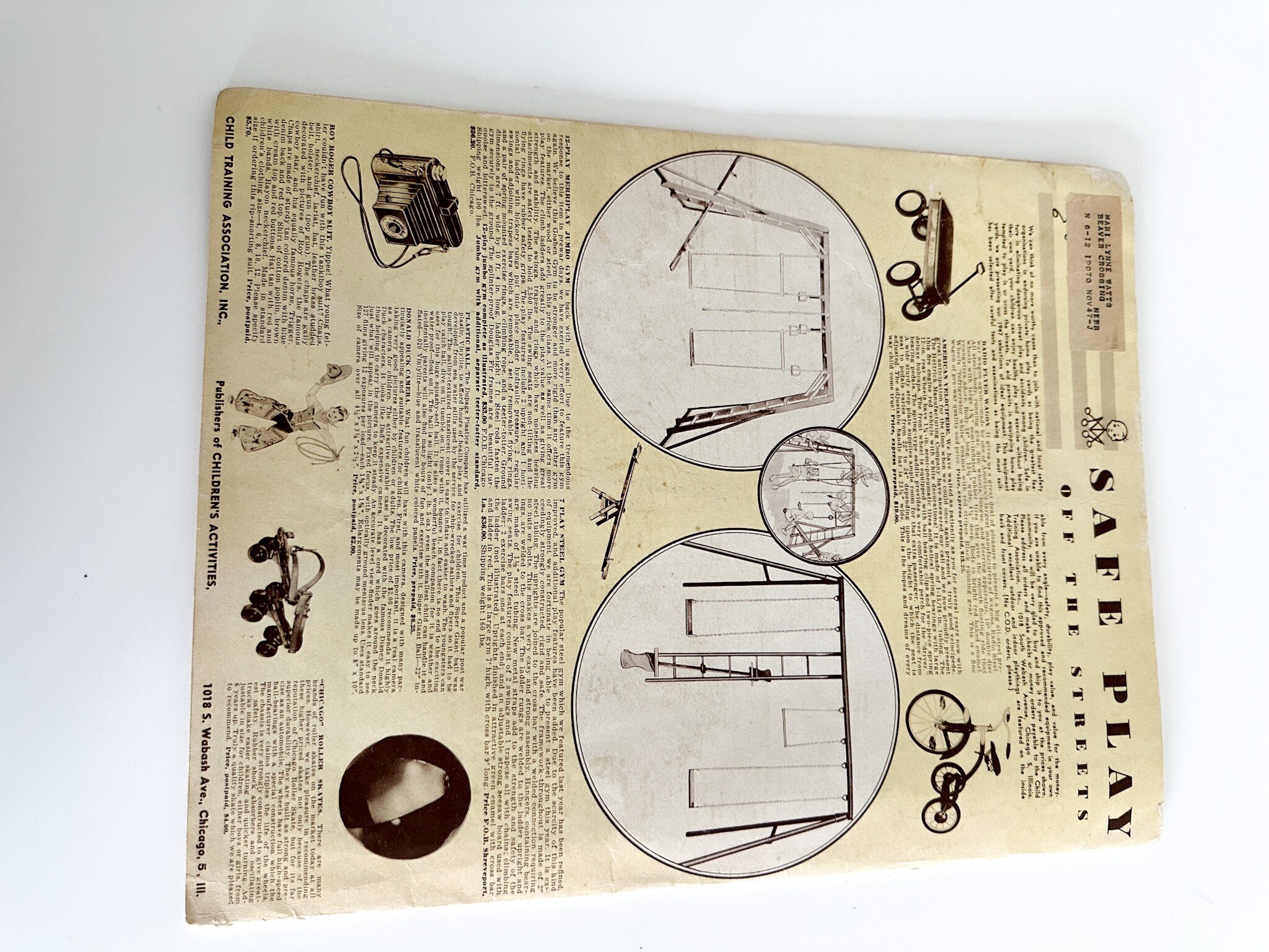 Activity Magazine Model Vintage 1947 Children's Activities for Home and School Magazine ...