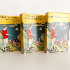 Lot of three vintage Books | 1930s Vintage Books | Vintage Girls’ Prize Library Books by Donohue Press