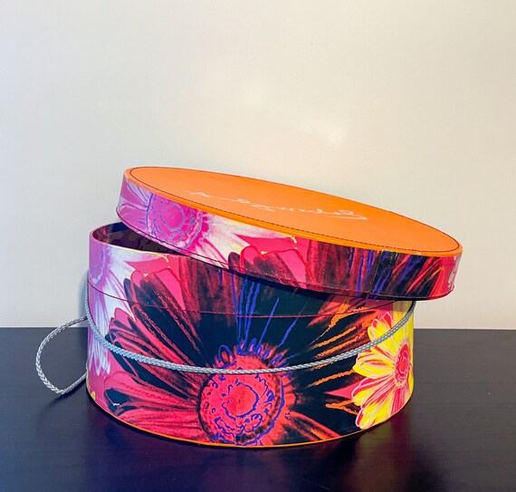 Buy Vintage Andy Warhol Daisy Hat Box - Orange Online in  display picture 2