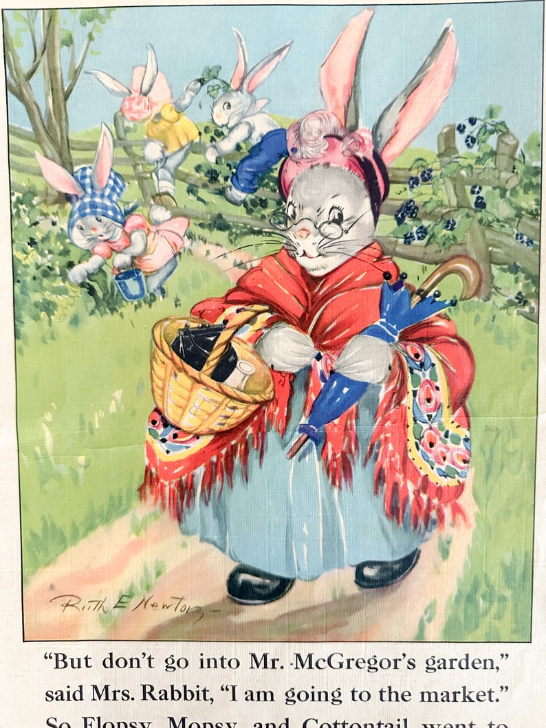 Vintage 1940s Peter Rabbit Children's Book | Ruth E. Newton ...