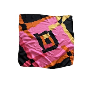 Colourful Geometric Scarf | Vintage Geometric Scaf | Vintage Scarf/Shawl