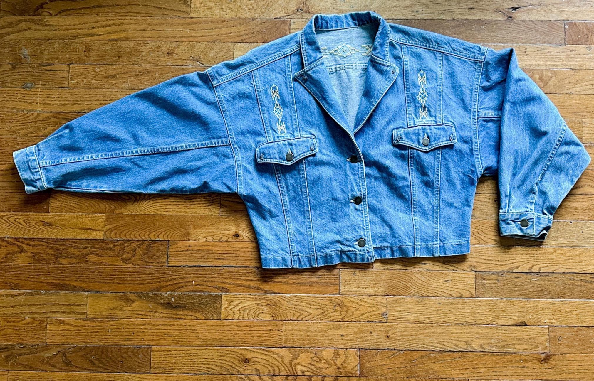 Vintage Denim Jacket Size Large - Etsy Canada