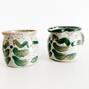 Vintage Ceramic Creamer and Sugar Set | Vintage Farmhouse Ceramics