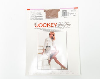Vintage Jockey For Her Sheer and Comfortable Pantyhose | Tigh Highs Vintage Hosiery   -Warm Beige| NEW in Package