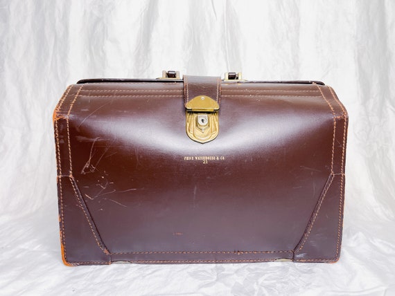 Vintage Price Waterhouse & Co. Leather Case| Brie… - image 1