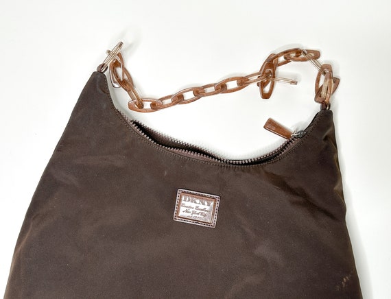 Vintage DKNY Hobo Bag in Chocolate Brown - image 3