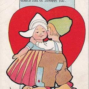 Cartolina antica di San Valentino - Auguri di San Valentino