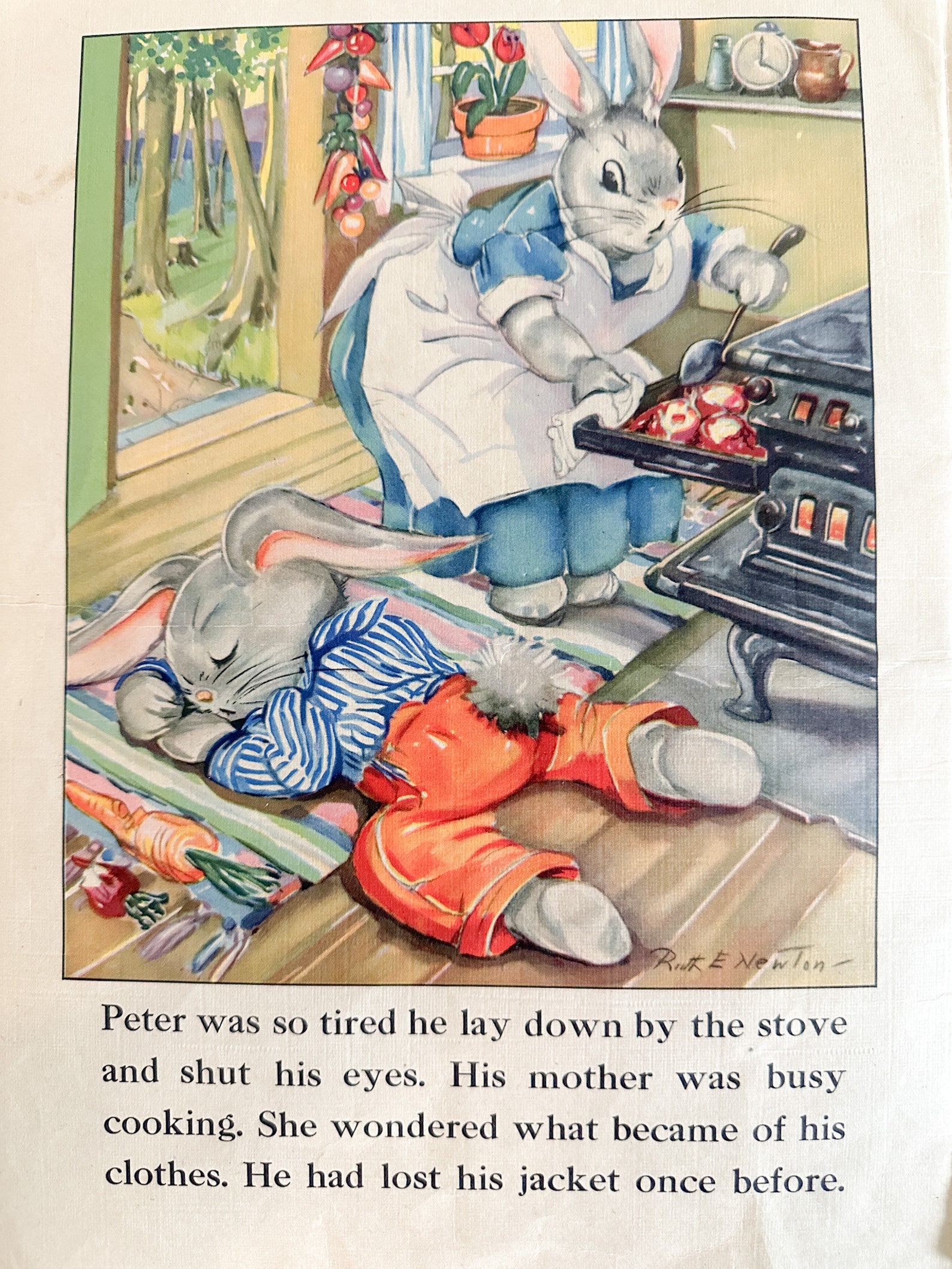 Vintage 1940s Peter Rabbit Children's Book | Ruth E. Newton ...