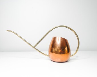 Vintage Copper and Brass Watering Jug| MCM Designed Watering Can| House Plants Watering Jug | Collectible Watering Can