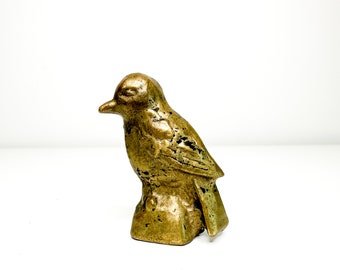 Vintage Brass Bird Decor | Vintage Brass Bird Figurine