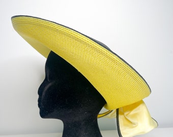 Vintage David M Hat with Bow Detailing| Wedding Hat| Racetrack Hat| Easter Hat