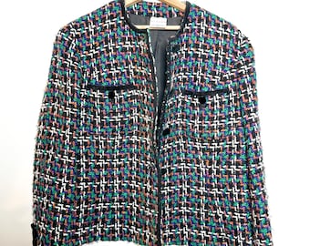 Alexon Vintage Tweedkavaj | Vintage Alexion-kavaj | Lyxig vintagekavaj från 90-talet