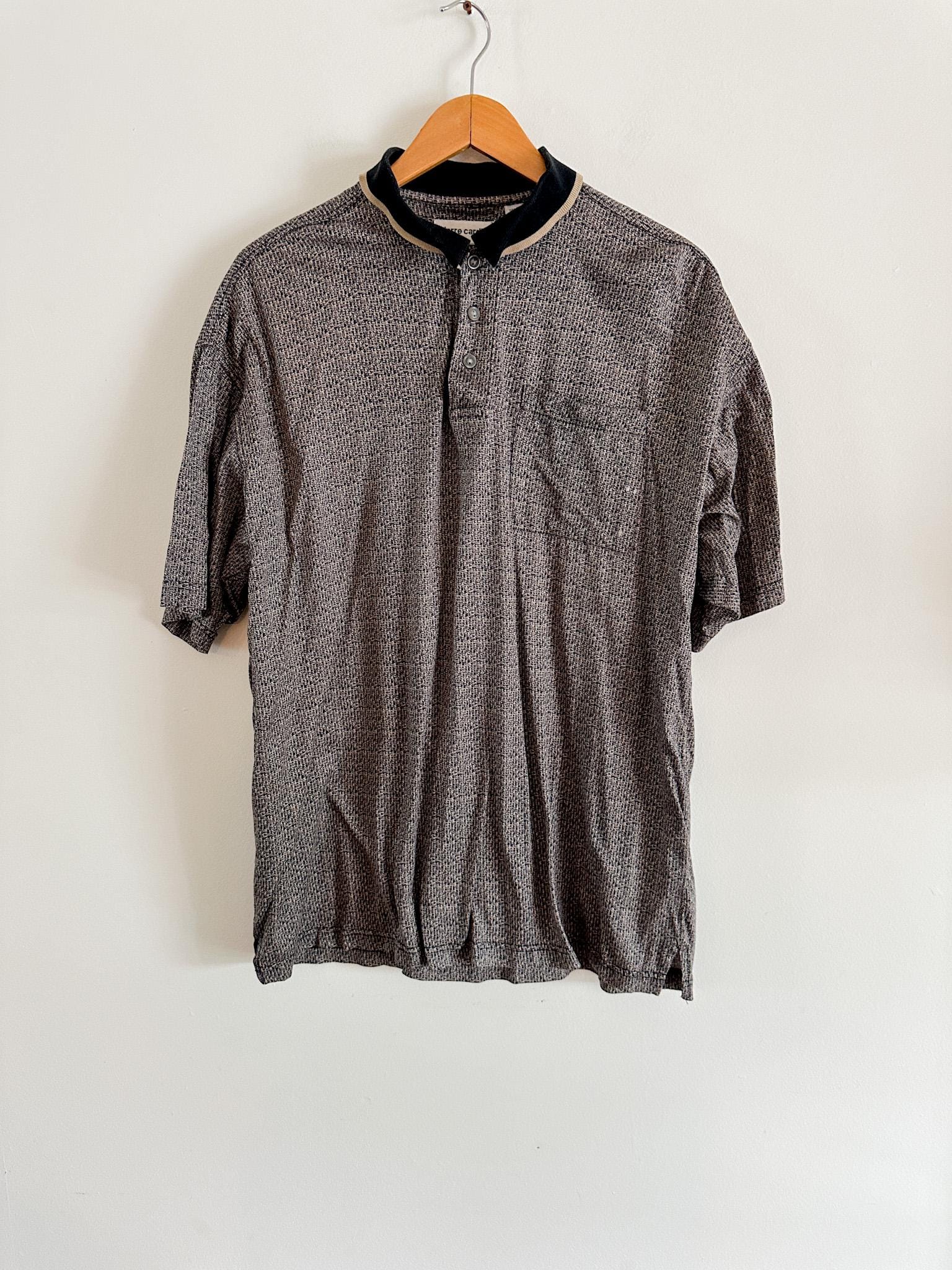 Vintage Pierre Cardin Chemise homme boutonnée à manches courtes Taille XXL - France