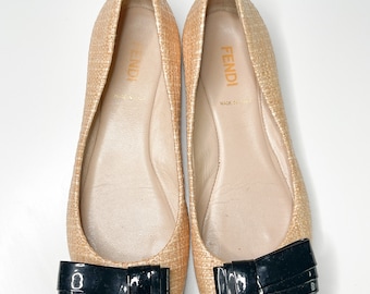 Vintage FENDI Ballet Flats | Vintage Luxury Shoes | Size 36
