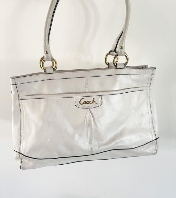 COACH Park Leather Double Handle, Pearl Bag, F19728 - Etsy Canada